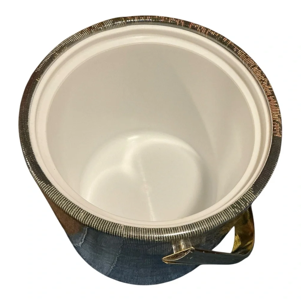 Vintage Ice Bucket with Patterned Design